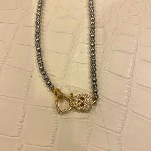 Gold Pave Skull necklace...